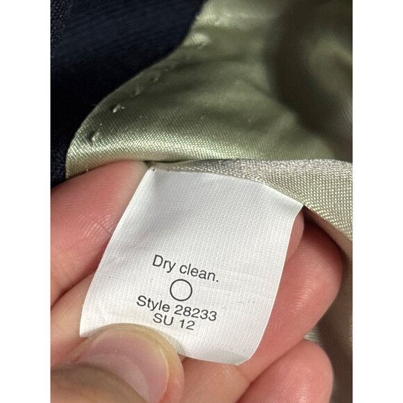 J.Crew Navy Wool Blend Schoolboy Blazer Size 2 Gold Crest Buttons Fully Lined - Picture 4 of 6